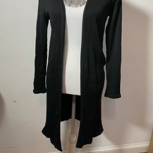 Coldwater creek duster black Medium flattering cut polyester